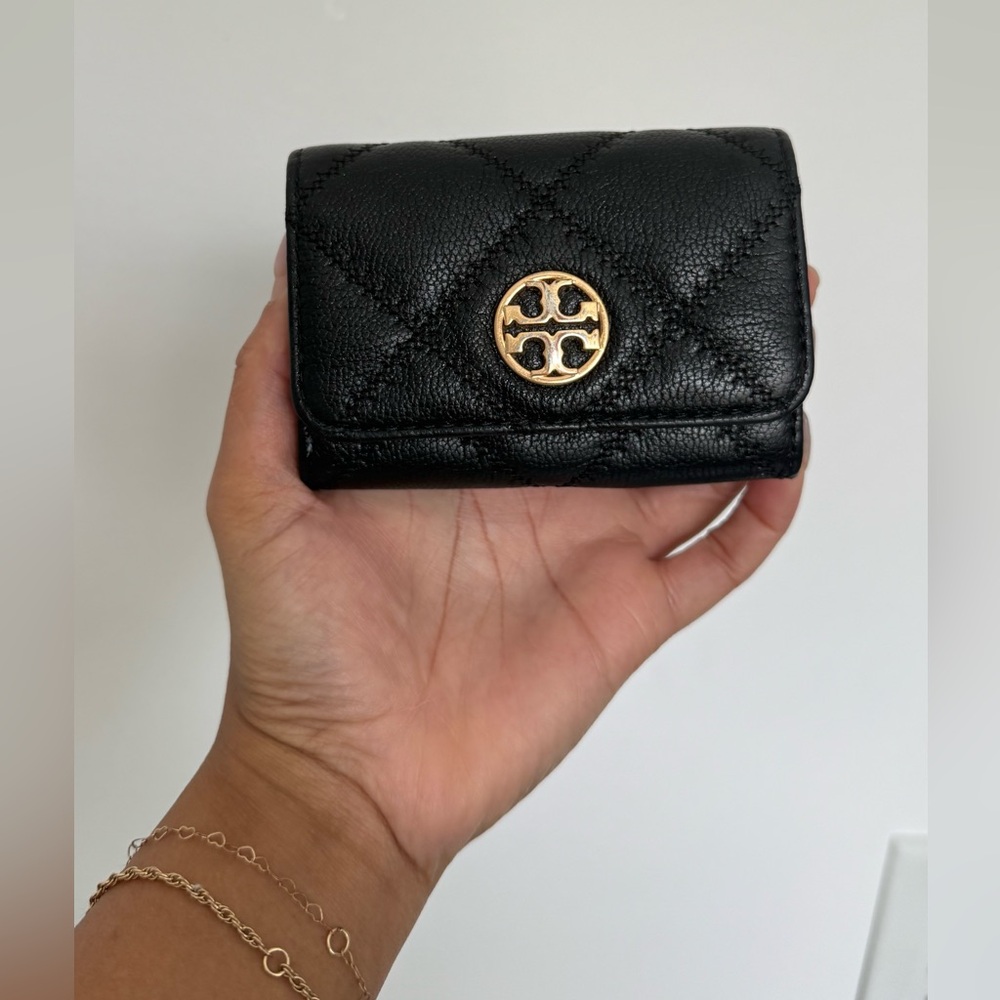 Black Tory Burch Small Quilted Wallet